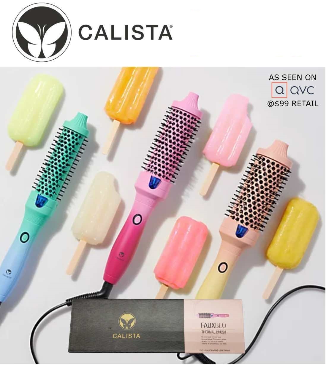 49920 - FAUXBLO HEATED STYLING BRUSHES BY CALISTA USA